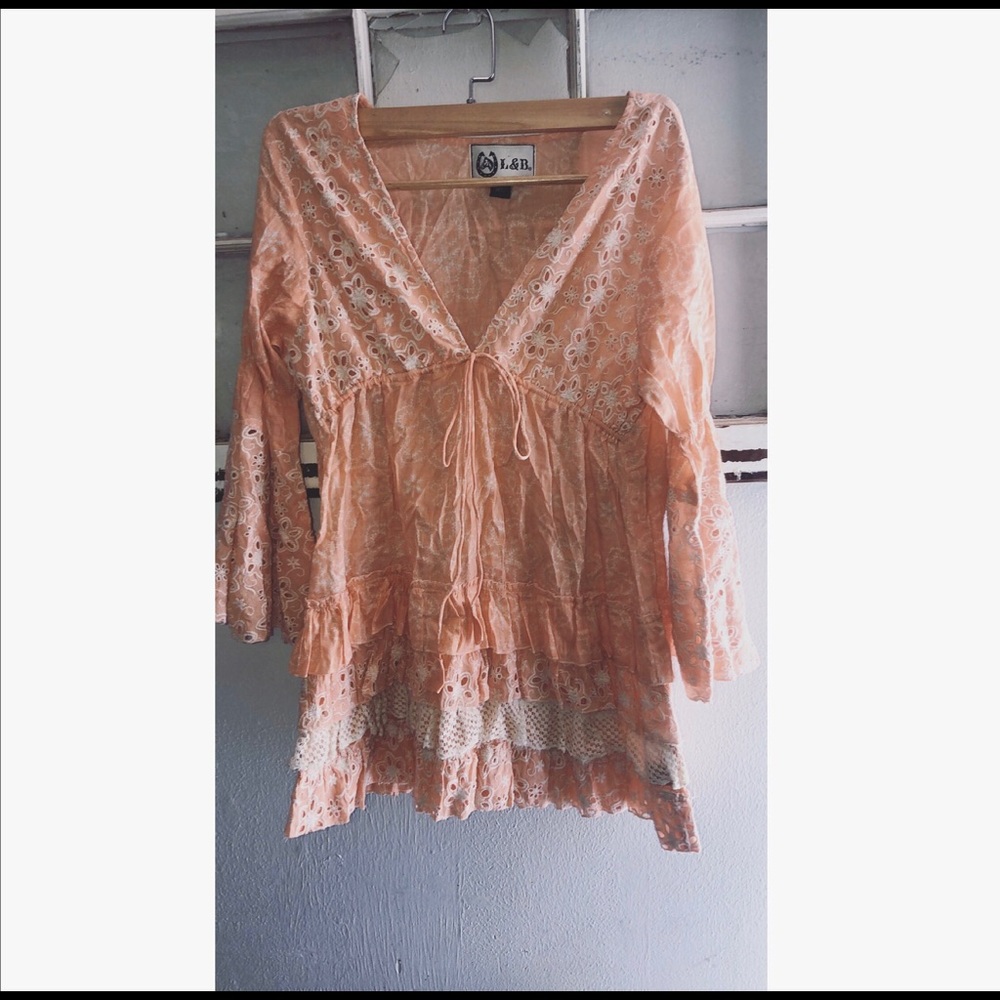 🌼L&B WESTERN RUFFLED DRESS